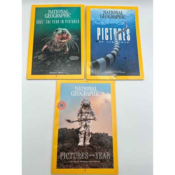 National Geographic Other - National Geographic Pictures of the Year Bundle 3 Magazines 2022 2023
